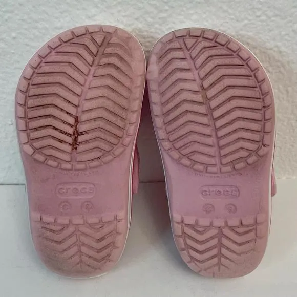 Crocs Children’s Unisex Crocband Clog Sandals Pink Size 8. CROCS