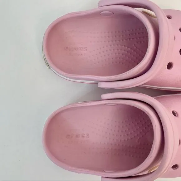 Crocs Children’s Unisex Crocband Clog Sandals Pink Size 8. CROCS