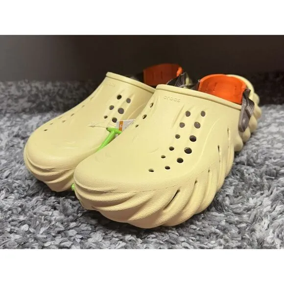 Crocs Echo Clogs‎ Shoes Slides Mens Size 10 Tan Sesame Casual Comfort Slip On