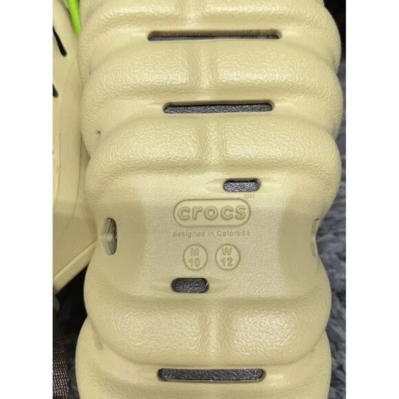 Crocs Echo Clogs‎ Shoes Slides Mens Size 10 Tan Sesame Casual Comfort Slip On