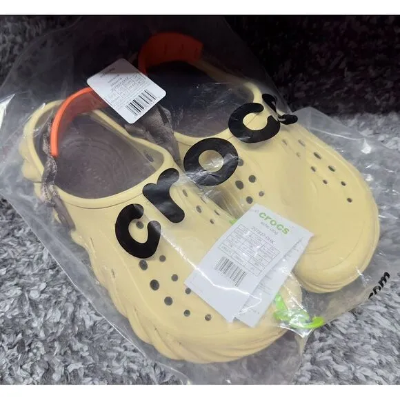 Crocs Echo Clogs‎ Shoes Slides Mens Size 10 Tan Sesame Casual Comfort Slip On
