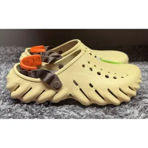 Crocs Echo Clogs‎ Shoes Slides Mens Size 10 Tan Sesame Casual Comfort Slip On