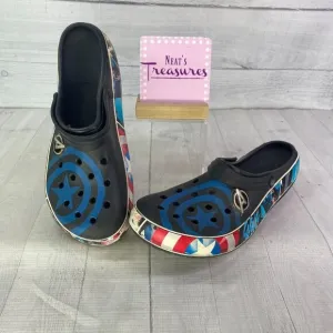 Crocs Mens MARVEL AVENGERS CAPTAIN AMERICA Comic Band Slip On Clog Shoes Size 12