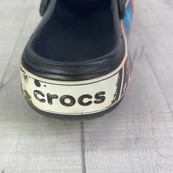 Crocs Mens MARVEL AVENGERS CAPTAIN AMERICA Comic Band Slip On Clog Shoes Size 12