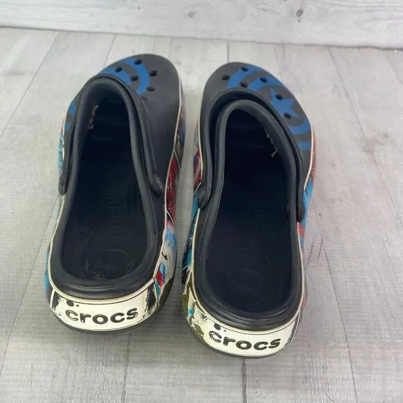 Crocs Mens MARVEL AVENGERS CAPTAIN AMERICA Comic Band Slip On Clog Shoes Size 12