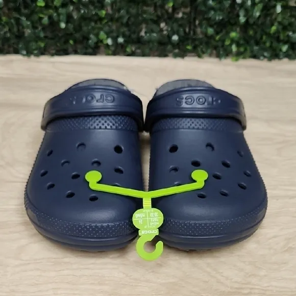 CROCS Navy Blue Water Shoes with Breathable Design and Heel Strap