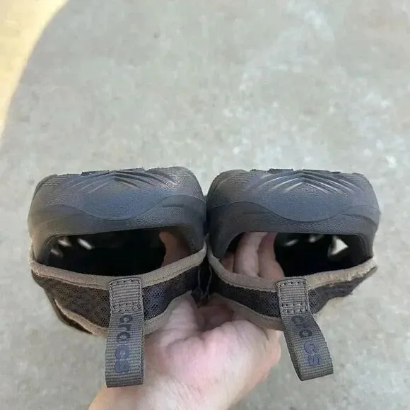Crocs Swiftwater Mesh Closed Toe Deck Brown Sandals Men’s Size 7