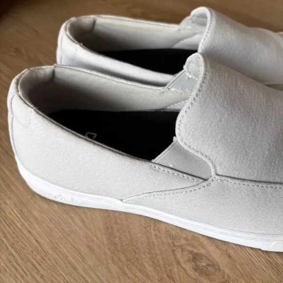 Cuater Travis Mathew Phenom Slip on Woven Ortholite Shoes Light Grey Size 9