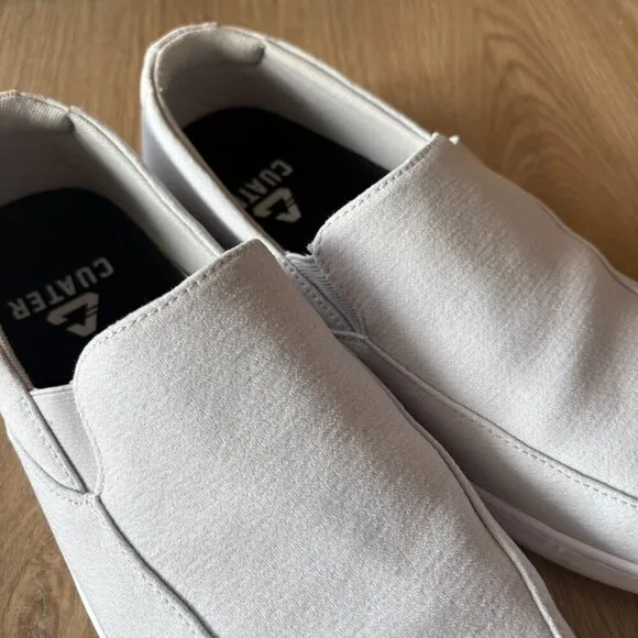 Cuater Travis Mathew Phenom Slip on Woven Ortholite Shoes Light Grey Size 9