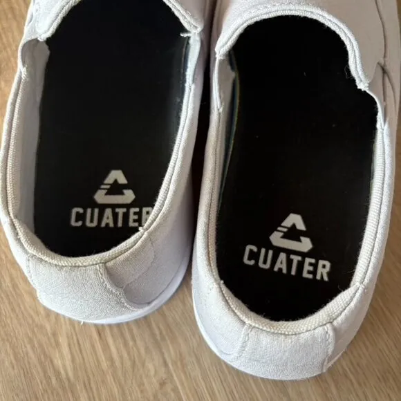 Cuater Travis Mathew Phenom Slip on Woven Ortholite Shoes Light Grey Size 9