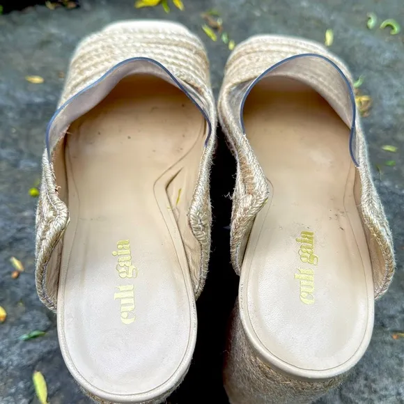 CULT GAIA SISLEY NUDE HIGH HEEL PLATFORM SANDALS - 9 ☀️🔥👡