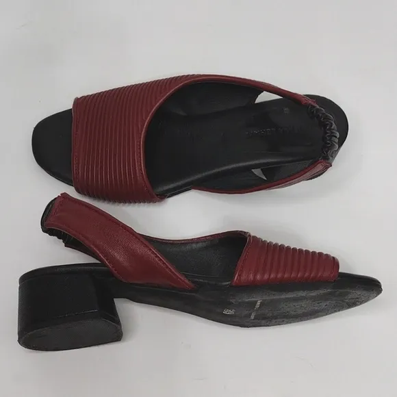 Daniella Lehavi D'Orsay Open Toe Sling Back Leather Sandals Size 39, US 8.5