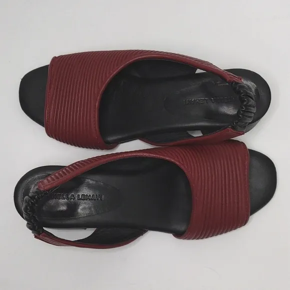 Daniella Lehavi D'Orsay Open Toe Sling Back Leather Sandals Size 39, US 8.5