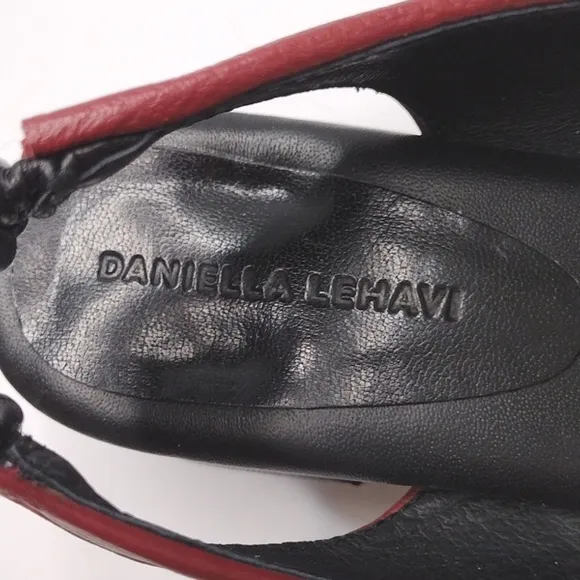 Daniella Lehavi D'Orsay Open Toe Sling Back Leather Sandals Size 39, US 8.5