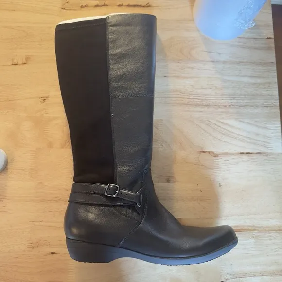 Dansko Francesca Black Milled Leather Women's Boots - EU 42/ US 11.5-12