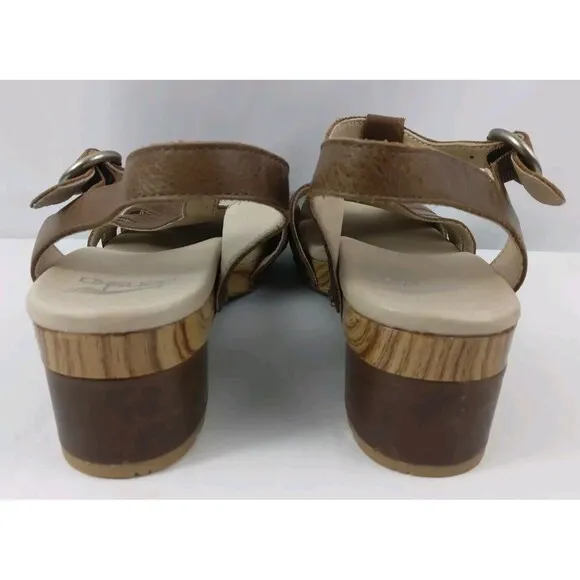 Dansko Mara Brown Open Toe Buckle Sandals Womens Size 7 US 38 EUR