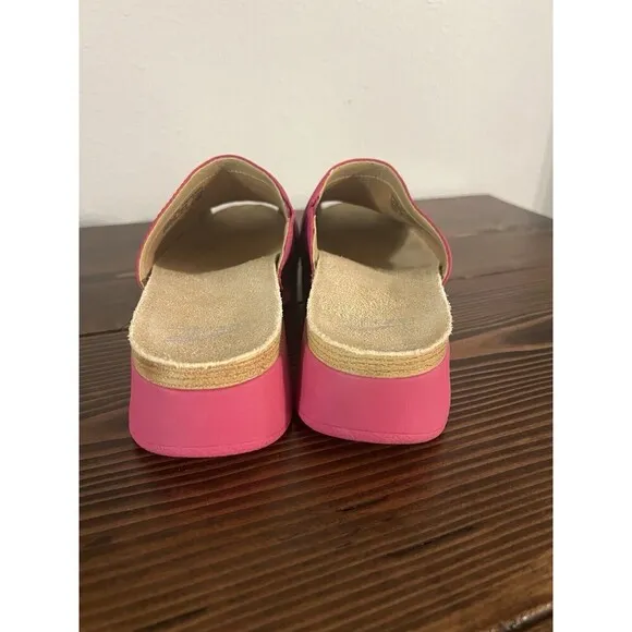 Dansko Ravyn Peep Toe Sandals in  Fuchsia Milled Nubuck Womens Size EU39/US8