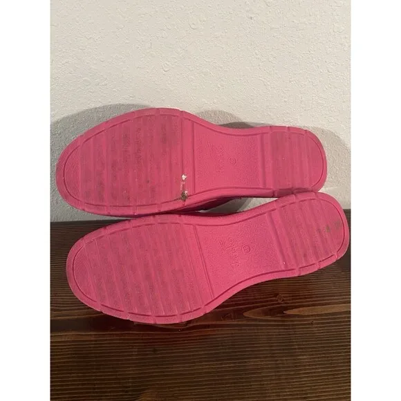 Dansko Ravyn Peep Toe Sandals in  Fuchsia Milled Nubuck Womens Size EU39/US8