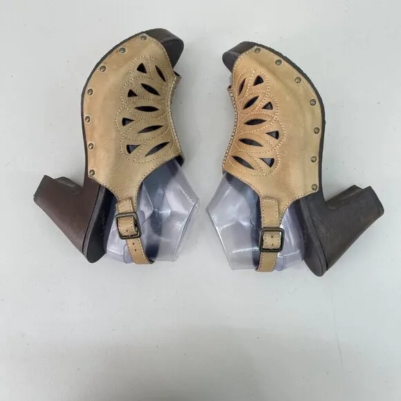 Dansko Rowena Heeled Slingback Peep Toe Sandals 1310037800 Womens size 40 US 9.5
