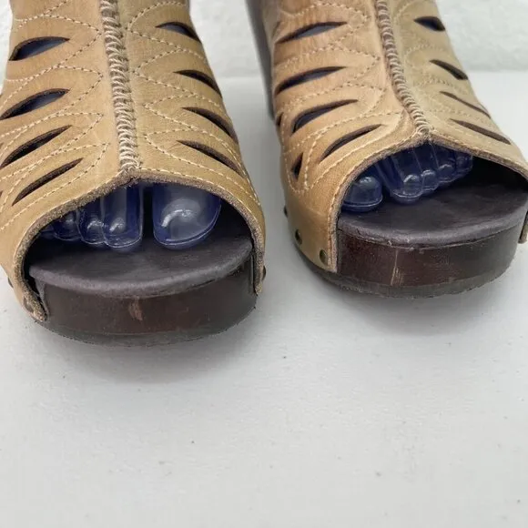 Dansko Rowena Heeled Slingback Peep Toe Sandals 1310037800 Womens size 40 US 9.5