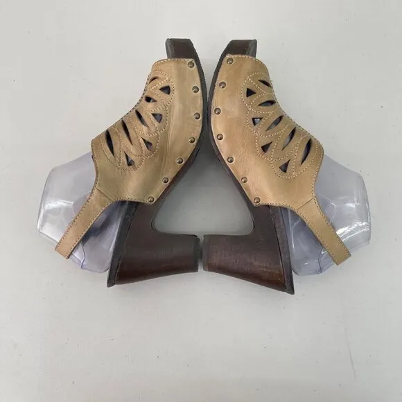 Dansko Rowena Heeled Slingback Peep Toe Sandals 1310037800 Womens size 40 US 9.5