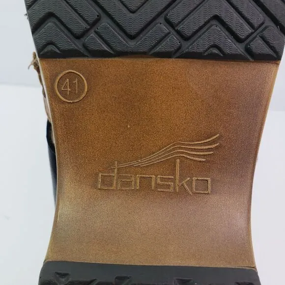 Dansko Sherise Heritage Womens Size EU 41 US 10.5-11 Leather Slip On Clog Shoes