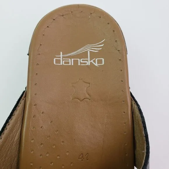 Dansko Sherise Heritage Womens Size EU 41 US 10.5-11 Leather Slip On Clog Shoes