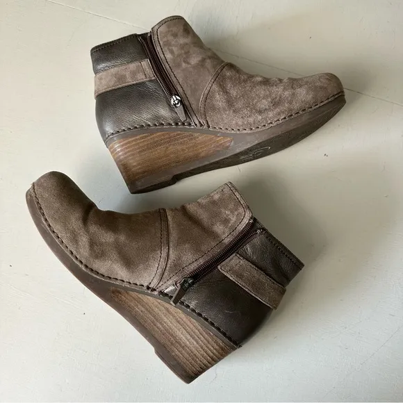 DANSKO- Shirley Boot Wedge Bootie Fall Western Rustic Boho Hippie Comfort
