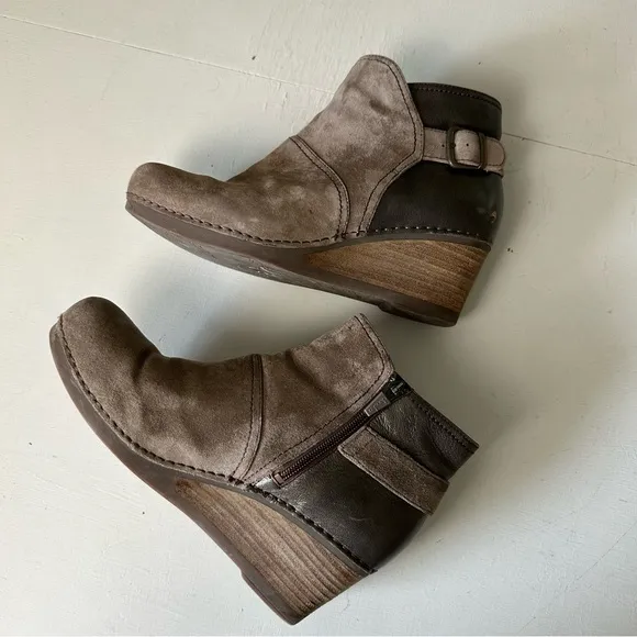 DANSKO- Shirley Boot Wedge Bootie Fall Western Rustic Boho Hippie Comfort