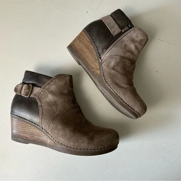 DANSKO- Shirley Boot Wedge Bootie Fall Western Rustic Boho Hippie Comfort
