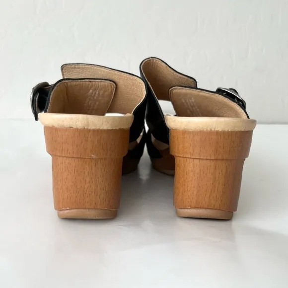 Dansko Tawny wedge leather open toe sandals 40 US 9.5