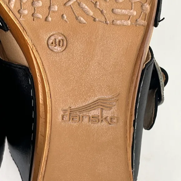 Dansko Tawny wedge leather open toe sandals 40 US 9.5