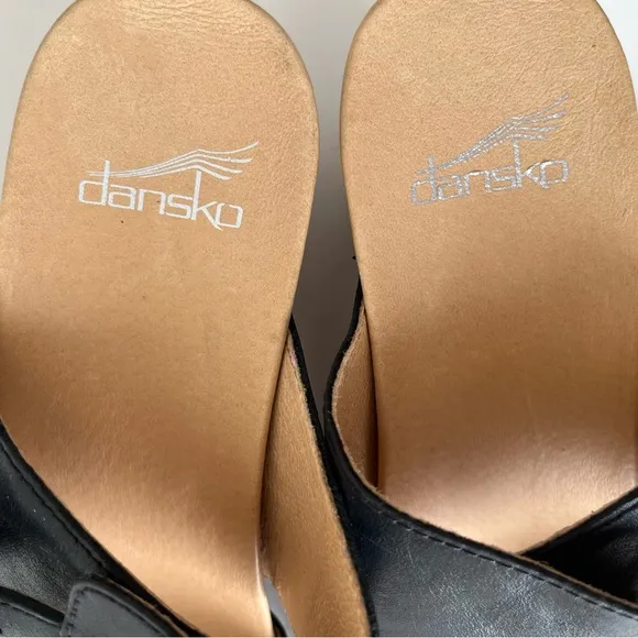 Dansko Tawny wedge leather open toe sandals 40 US 9.5