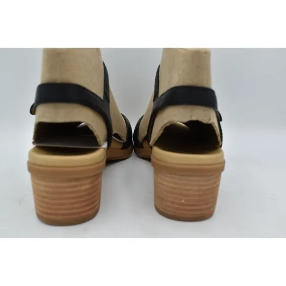 Dansko Womens Size EU 38 US 7.5-8 Tessie Black Nappa Leather Open Toe Sandals