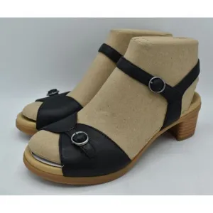 Dansko Womens Size EU 38 US 7.5-8 Tessie Black Nappa Leather Open Toe Sandals