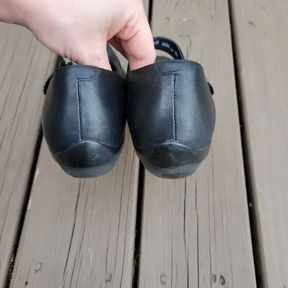 Dansko Professional Opal Black Leather Mary Jane Comfort Shoes Loafers Size 42