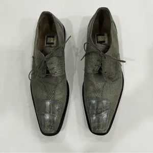 David Eden Crocodile Shoes Mens  Vero Cuoio&quot;  Size 11  Gray leather