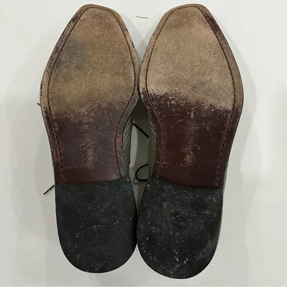 David Eden Crocodile Shoes Mens  Vero Cuoio&quot;  Size 11  Gray leather
