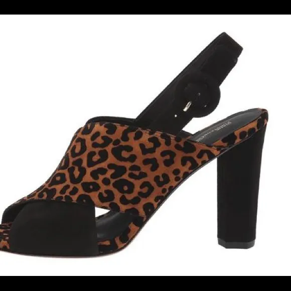 DIANE VON FÜRSTENBERG BAILIE 90 LEATHER LEOPARD SLINGBACK HEELS NWT SZ 8