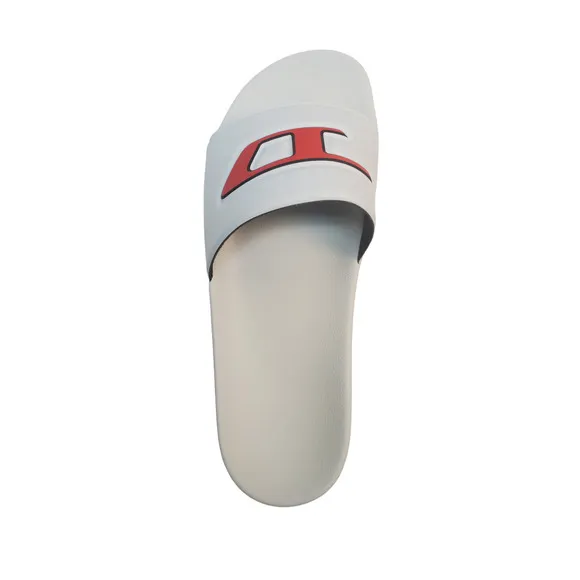 Diesel Mens  Shoes SA-Mayemi D Slip On Comfort Slide Sandals White Red