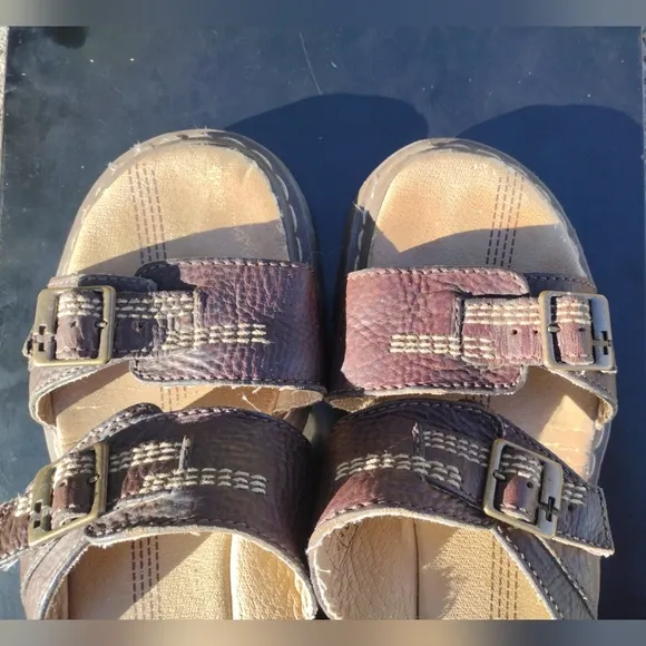 DOC DR. MARTENS Josef Sandals Women's Size 9 Men's 8 EU 41 Leather Buckles