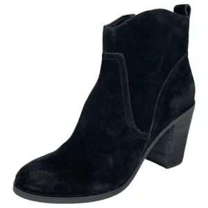Dolce Vita Saint Black Suede Leather Womens Ankle Boots Size 10M