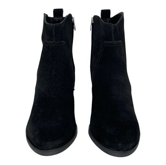 Dolce Vita Saint Black Suede Leather Womens Ankle Boots Size 10M