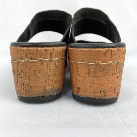 Donald J Pliner Shera Sandals Platform Wedge Metallic Brown Two Strap Cork 8.5
