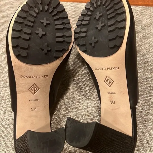 Donald J. Pliner Sukari Womens Leather Peep Toe Mule Sandals - Like New
