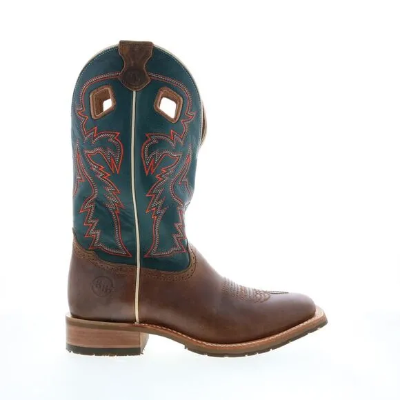 Double H Mens Elliot Wide Square Toe Roper 12&quot; Brown Boots (NWT)