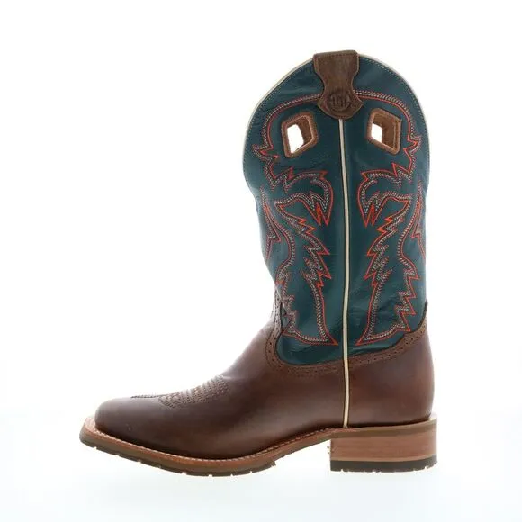 Double H Mens Elliot Wide Square Toe Roper 12&quot; Brown Boots (NWT)