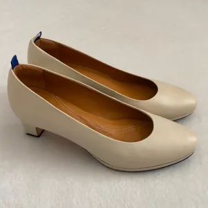 dr LIZA | Farah Leather Sneaker Pumps Heels Made in Brazil Golden Sand (8.5 M)