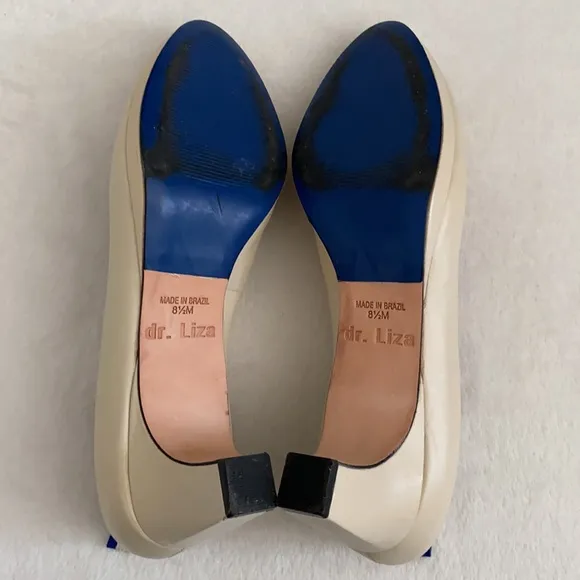 dr LIZA | Farah Leather Sneaker Pumps Heels Made in Brazil Golden Sand (8.5 M)