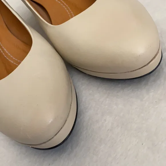 dr LIZA | Farah Leather Sneaker Pumps Heels Made in Brazil Golden Sand (8.5 M)